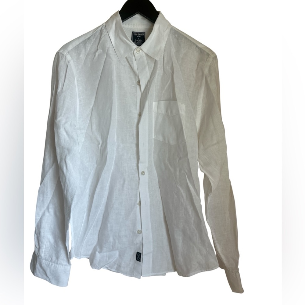 Todd Snyder 100% Linen White Dress Shirt